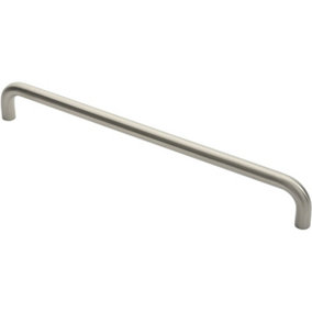 Round D Bar Pull Handle 469 x 19mm 450mm Fixing Centres Satin Stainless Steel