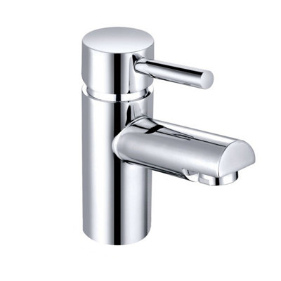 Round Deck Mounted Bath Shower Mixer With Handset & Basin Single Lever Mixer Tap - 6