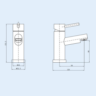 Round Deck Mounted Bath Shower Mixer With Handset & Basin Single Lever Mixer Tap - 9