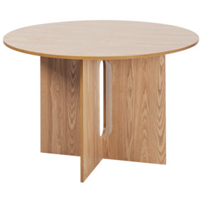 Round Dining Table 120 cm Light Wood CORAIL