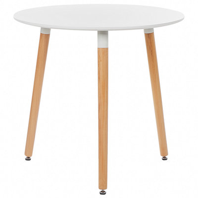 Round Dining Table 80 cm White BOMA | DIY at B&Q