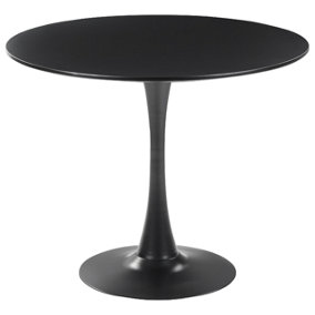 Round Dining Table 90 cm Black BOCA