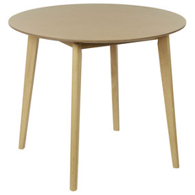 Round Dining Table 90 cm Light Wood SANDY