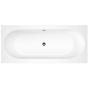 Round Double Ended Straight Shower Bath with Leg Set - 1700mm x 750mm (Tap, Waste and Panel Not Included) - Balterley