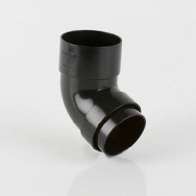 Round Downpipe Bend 68mm Black 112.5 Degree Branch Offset Angle ...