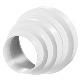 Round Ducting Reducer 80mm to 150mm for Extractor Fans Tumble Dryer Cooker Hood and Ventilation Units