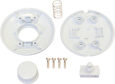 Round Floor Footswitch Push Button Power Switch for Lamps - White