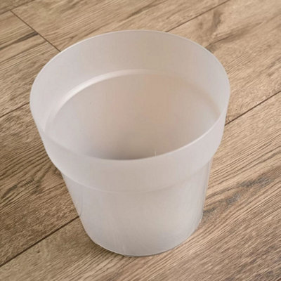 Round Flowerpot Seedling Grower Pot Semi Transparent 5 Size Drainage ...