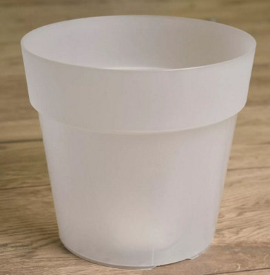 Round Flowerpot Seedling Grower Pot Semi Transparent 5 Size Drainage ...