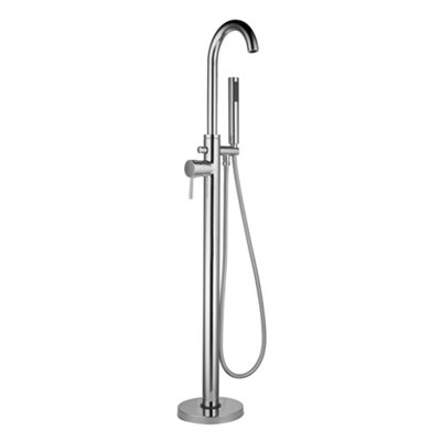 Round Free Standing Bath Shower Mixer Tap Chrome DIY at B&Q