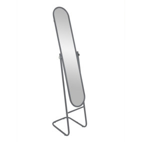 Round Full-Length Mirror - 153cm x 30cm - Silver