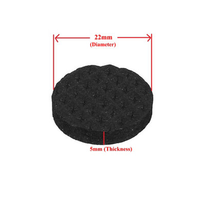 Round Furniture Pad Floor Protector for Chairs Self Adhesive Non-Slip Felt Pad, 22mm, 2 Set