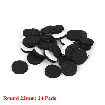Round Furniture Pad Floor Protector for Chairs Self Adhesive Non-Slip Felt Pad, 22mm, 2 Set