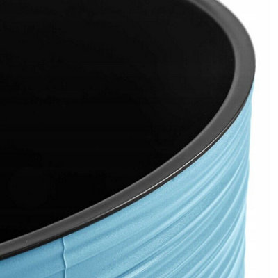 Round FURU Style Look Planter Tall Flower Plant Pot Indoor Outdoor Garden Decor Scandinavian blue 250mm - 10" - 4