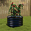 Round Galvanized Raised Bed Kit Outdoor Garden Metal Bottomless Planter Box for Planting Plants Vegetables D 80cm
