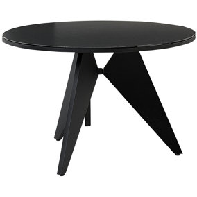 Round Garden Dining Table110 cm Black OLMETTO