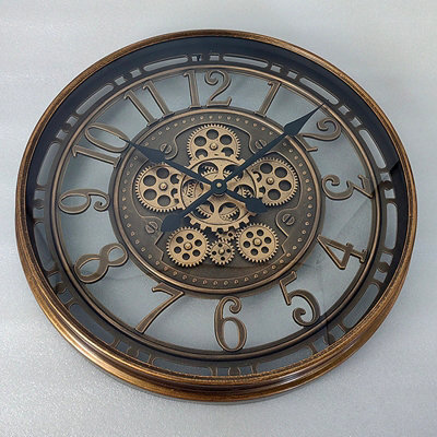 Round Gear Clock - L7 x W55 x H55 cm