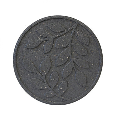 Round Grey Leaf Stepping Stone (Diameter 45cm x Thickness 2cm approx.)