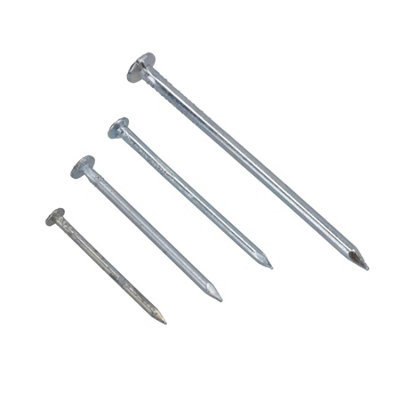 Round Headed Wire Nails Zinc Plated for Timber Wood 25 - 50mm Long 100pc