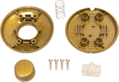 Round Inline Lamp Foot Switch Power Pedal Light Floor On Off Push Button Gold