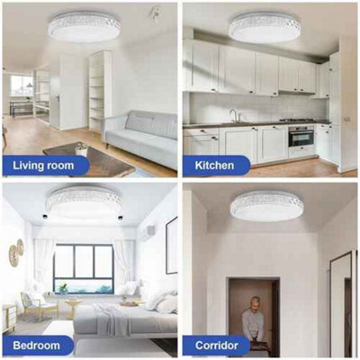 Round LED Ceiling Light Panel for Bathroom, Kitchen & Living Room