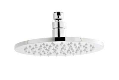 Round LED Fixed Shower Head, 200mm - Chrome