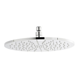 Round LED Fixed Shower Head, 300mm - Chrome