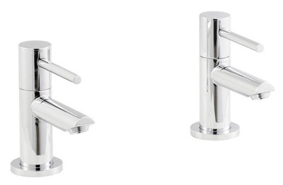 Round Lever Basin Taps - Chrome -Balterley