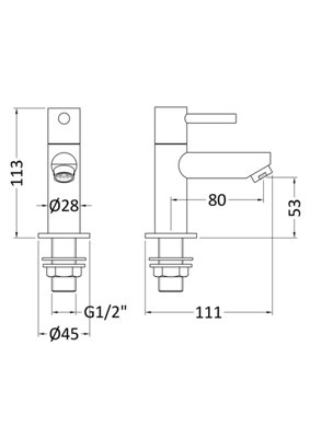 Round Lever Basin Taps - Chrome -Balterley
