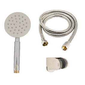 Round Modern Handset 1.2m Shower Hose Handset Holder For Bath Mixer Tap Shower