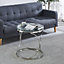 Round Modern Home Decor Coffee Table for Living Room 55cm W x 55cm D x 56cm H