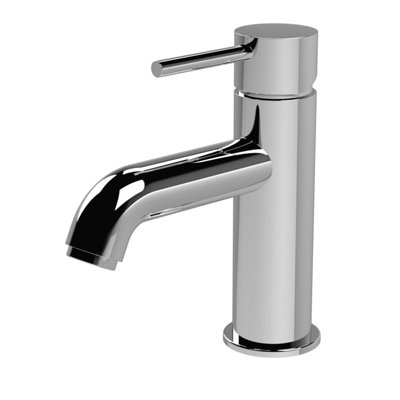 Round Mono Basin Mixer Tap & Push Button Waste - Chrome - Balterley