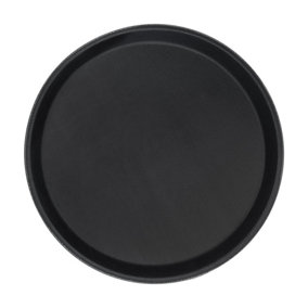 Round Non-Slip Serving Tray - 27.5m - Black