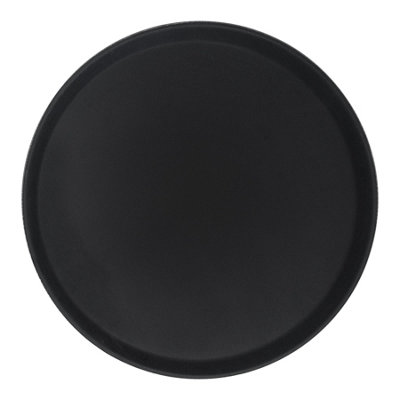 Round Non-Slip Serving Tray - 35.5cm - Black