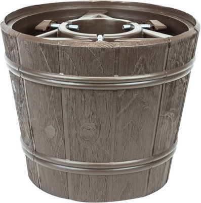Round Planet Christmas Tree Stand with Water Reservoir Brown Large - 4