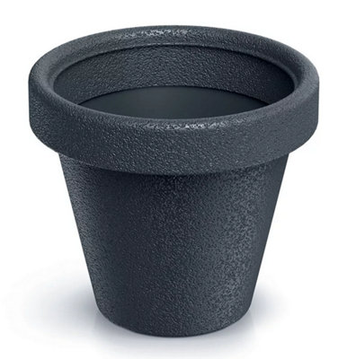 Plant pot Riss RIV3580795930760 Grey polypropylene Plastic Circular main image 1