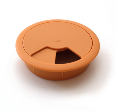 Round Plastic Grommet For Desk 60mm Cherry
