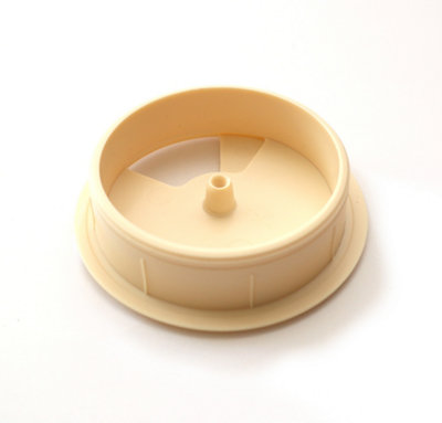 Round Plastic Grommet For Desk 60mm Ivory - 3