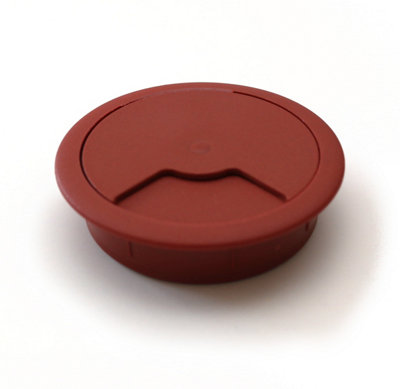 Round Plastic Grommet For Desk 80mm Mahogany