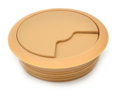 Round Plastic Grommet For Desk Table Cable Tidy Wire Cover 60 mm Beech Price Comparisons | Compare The Build