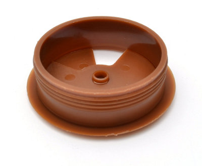 Round Plastic Grommet For Desk Table Cable Tidy Wire Cover 60 mm Light Brown - 3