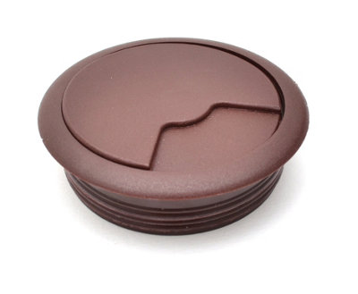 Round Plastic Grommet For Desk Table Cable Tidy Wire Cover 60 mm Mahogany Price Comparisons | Compare The Build