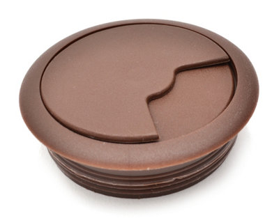 Round Plastic Grommet For Desk Table Cable Tidy Wire Cover 60 mm Walnut Price Comparisons | Compare The Build