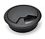Round Plastic Grommet For Desk Table Cable Tidy Wire Cover 80 mm Black