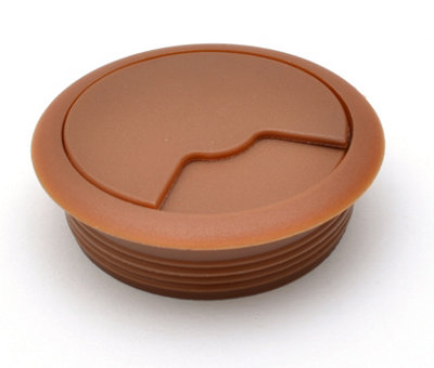 Round Plastic Grommet For Desk Table Cable Tidy Wire Cover 80 mm Light Brown Price Comparisons | Compare The Build