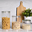 Round Plastic Jar Food Storage Container Small Clear Lid