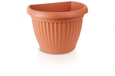 ROUND PLASTIC PLANT POTS VENETIAN FLOWER POT GARDEN PLANTS HERBS PLANTER HOLDER 18cm wall pot