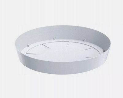 Round Plastic Water Plant Pot Saucer Trays White 10.5cm