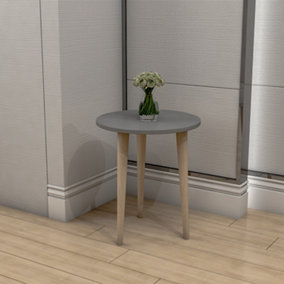 ROUND-S-A Side Table with 3 wooden legs-45x45cm