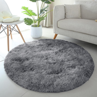 Round Shaggy Rugs Soft Nonslip Area Rug Living Room Bedroom Carpet